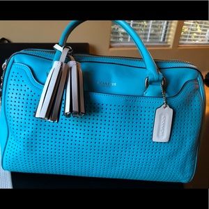 Coach “Legacy-Haley” perforated Leather Satchel